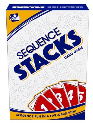 Sequence Stacks Card Game - Sequence Fun in a Five-Card Run, White