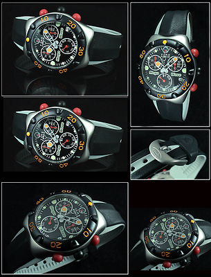 Chronograph Time Force Armbanduhr Edelstahl Kunststoffband Frauen Kinder 35mm