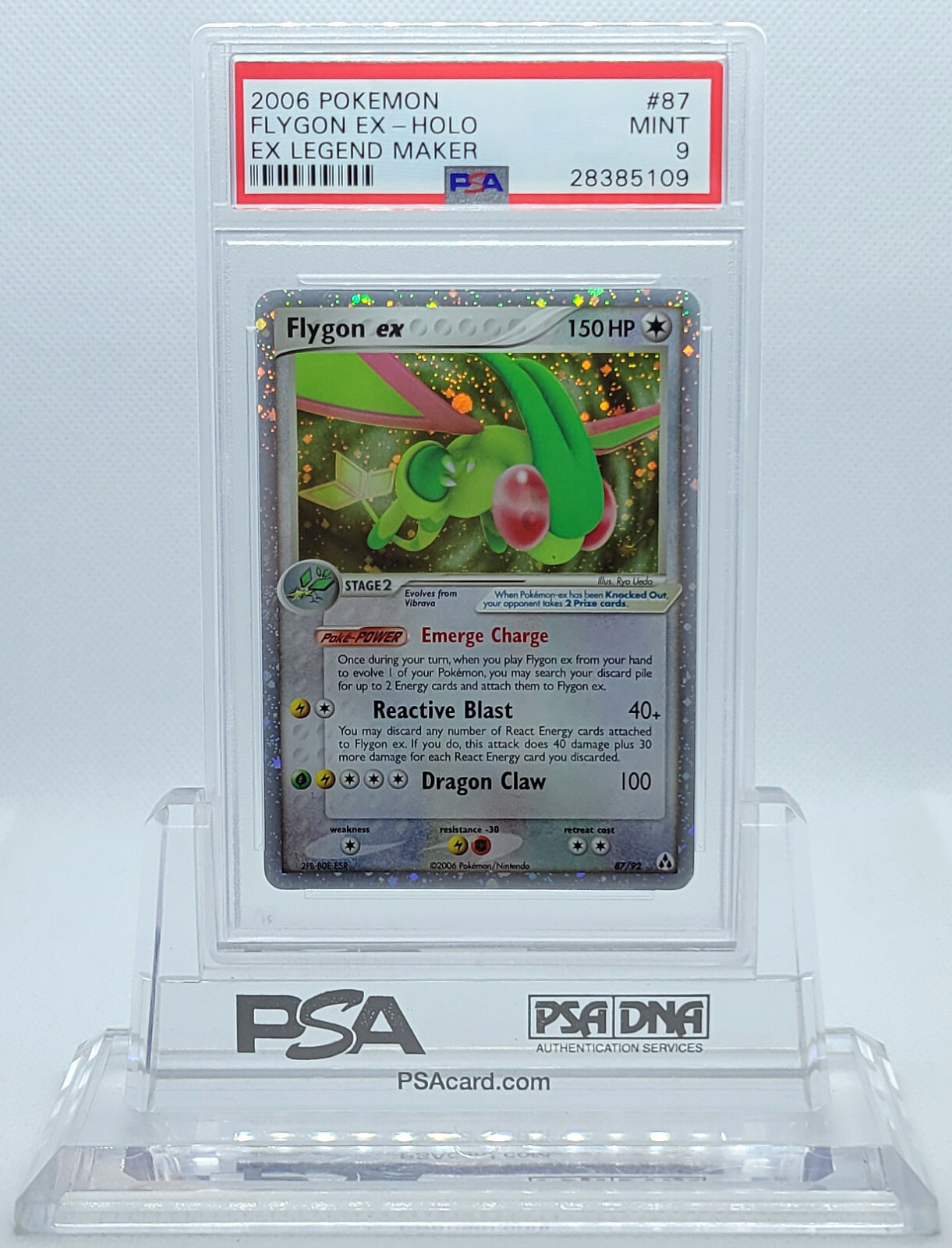 POKEMON EX LEGEND MAKER FLYGON EX #87 ULTRA RARE HOLO PSA 9