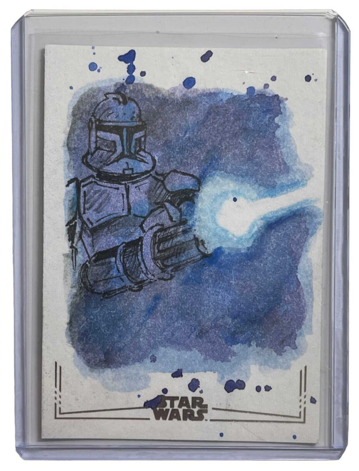 2024 Topps STAR WARS CHROME = SILVER FOIL Sketch Card by 2024 Topps STAR WARS CHROME = SILVER FOIL Sketch Card by