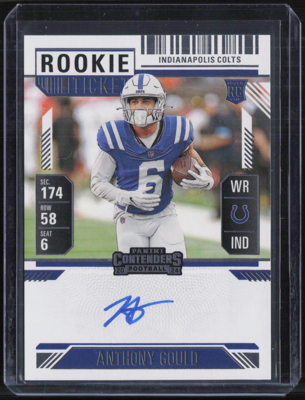 2024 Panini Contenders Rookie Ticket #140 Anthony Gould Auto RC Rookie