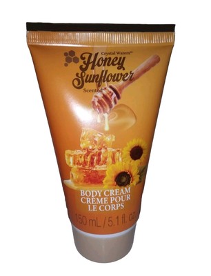 Crystal Waters Honey Sunflower Scented Body Cream 5.1 fl. oz New