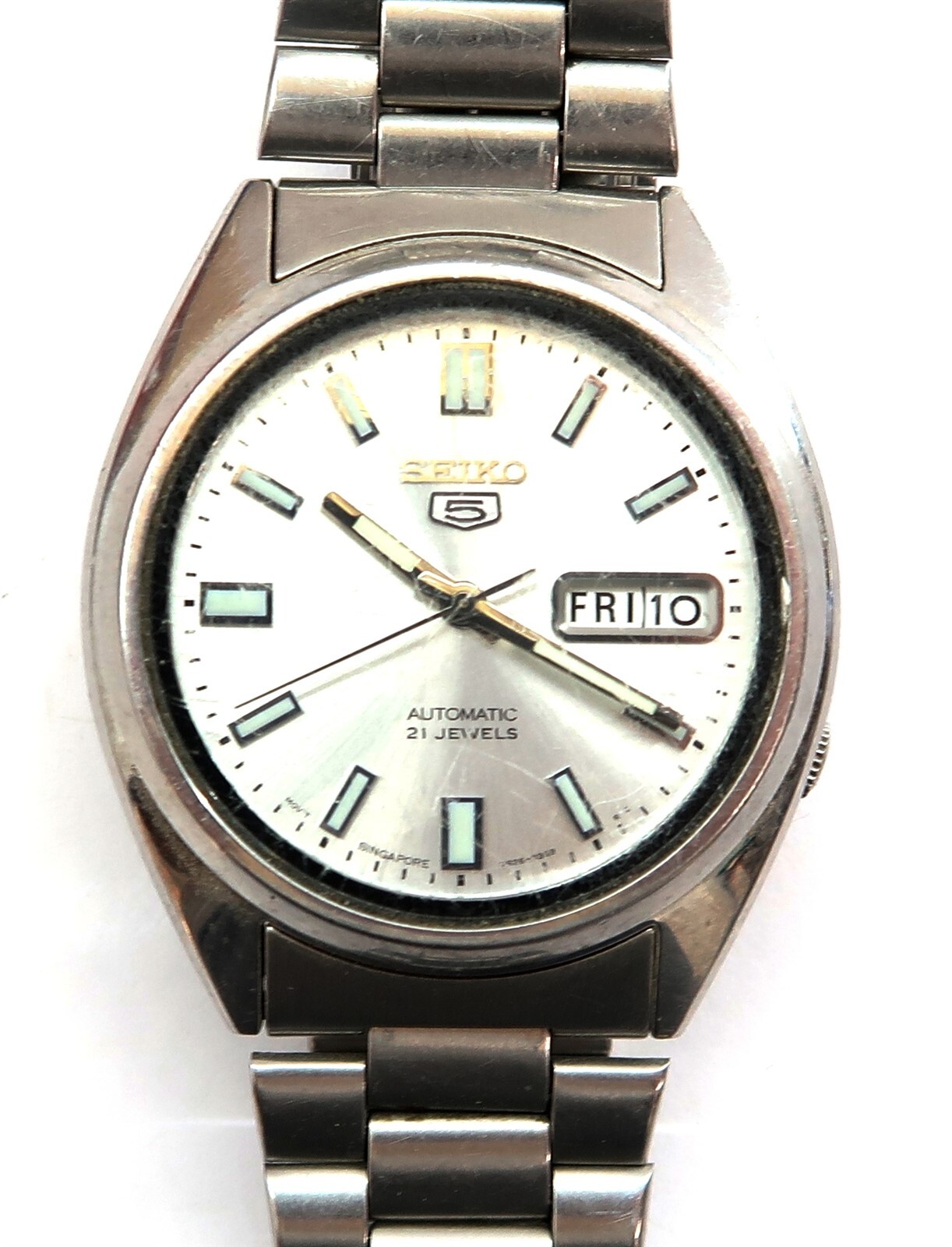 Vintage SEIKO 5 Mens Day Date Automatic Watch 21J 7S26-0369