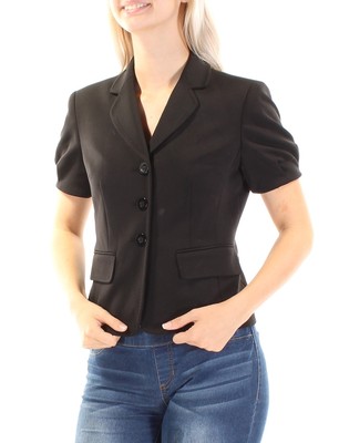 

Женский черный блейзер с воротником ANNE KLEIN Wear To Work Jacket Petites, 481952189