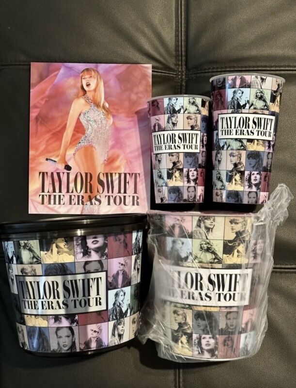 Taylor Swift The Eras Tour Movie AMC  popcorn bucket Tin, 2 cup,poster