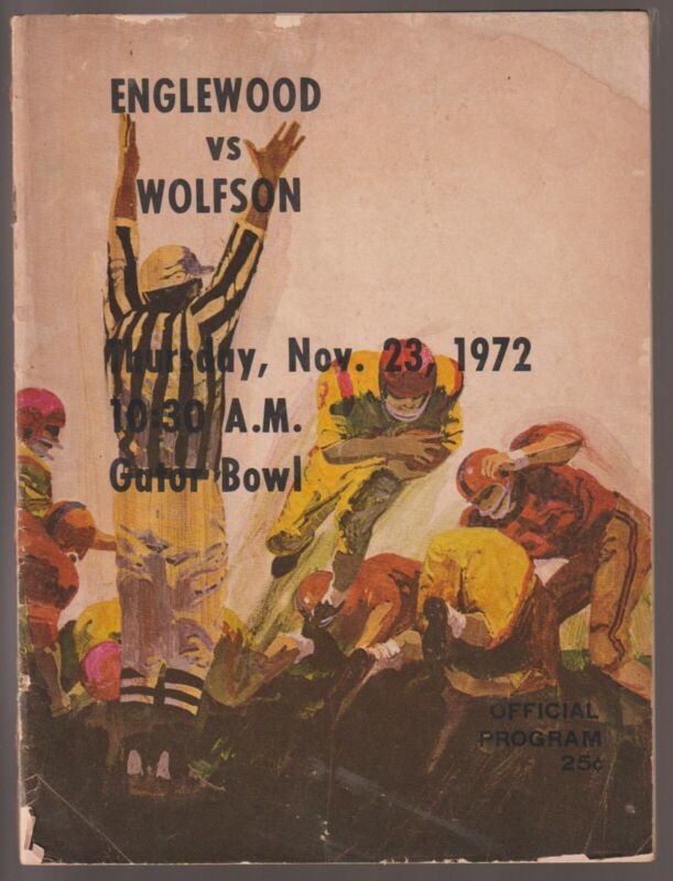 1972 Englewod Vs Wolfson High School Football Program  Gator Bowl Jacksonville