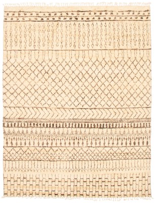 Transitional Hand-knotted Carpet 7'7'' x 10'0'' Wool Area Rug