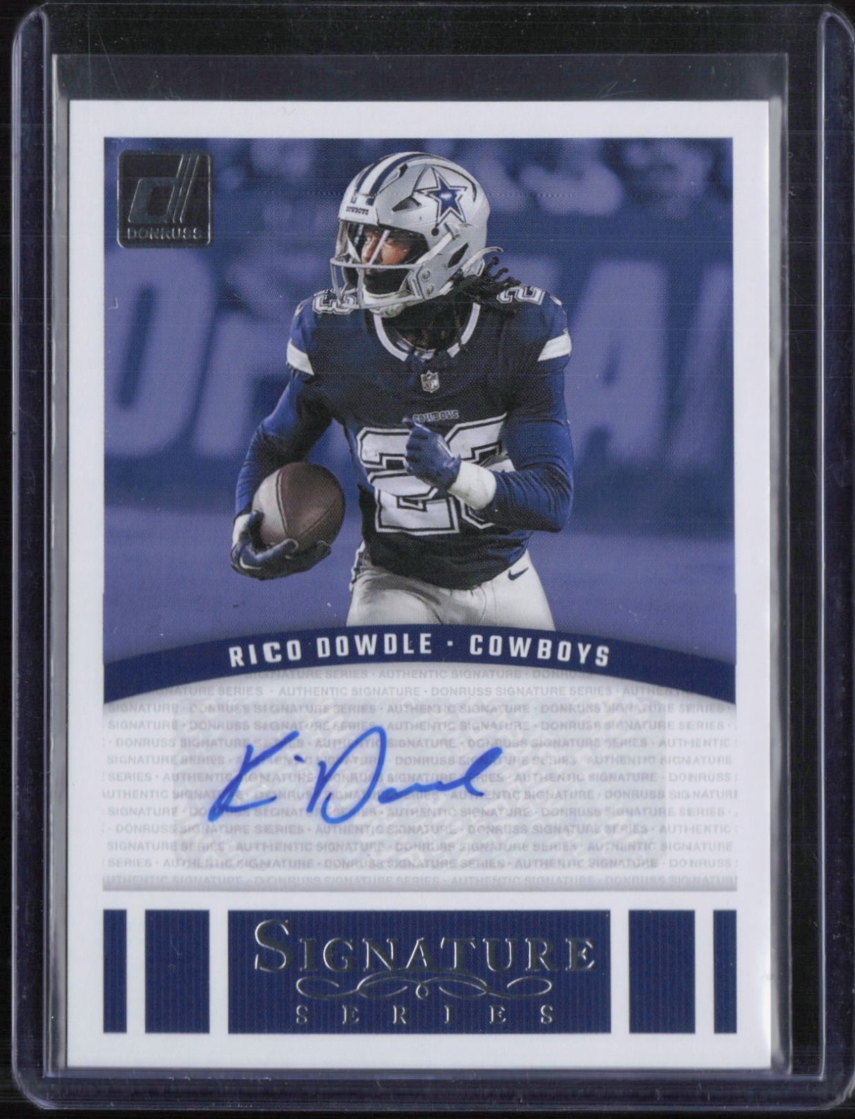 2024 Panini Donruss Signature Series Rico Dowdle Auto Autograph