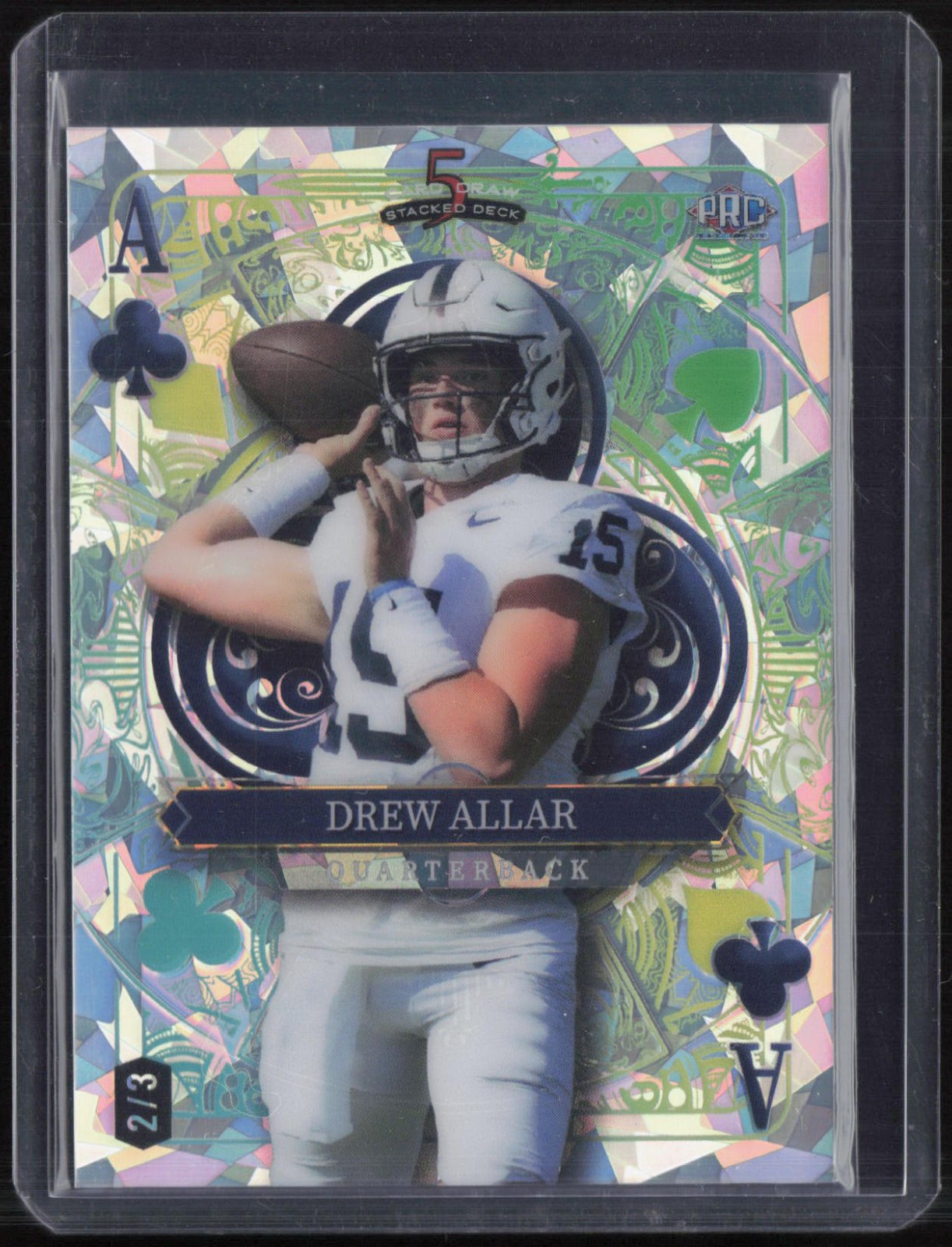 2024 Wild Card 5 Card Draw Stacked Deck Crystal Drew Allar 2/3 RC Rookie