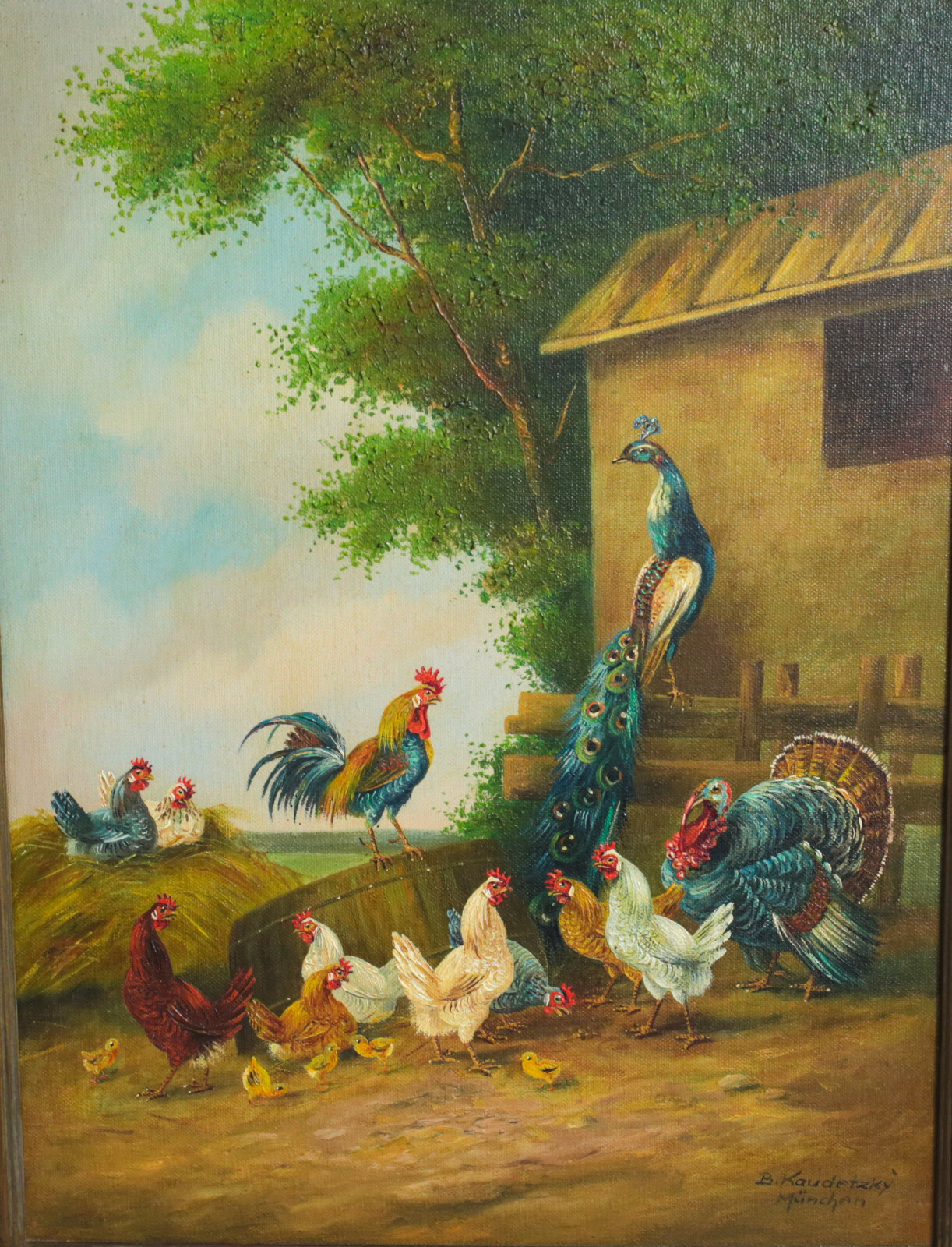 油彩画「Осеннее раздумье」 1946年 Kazonn O.A. 油彩画「Осеннее раздумье」 1946年 Kazonn O.A. 油彩画