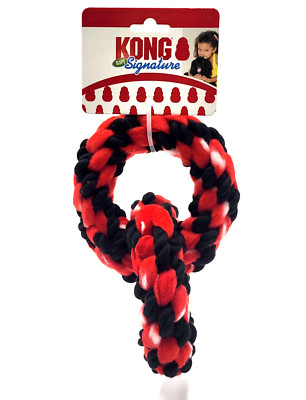 KONG Signature Double Ring Durable Interactive Tug & Fetch Dog Toy 9x3''