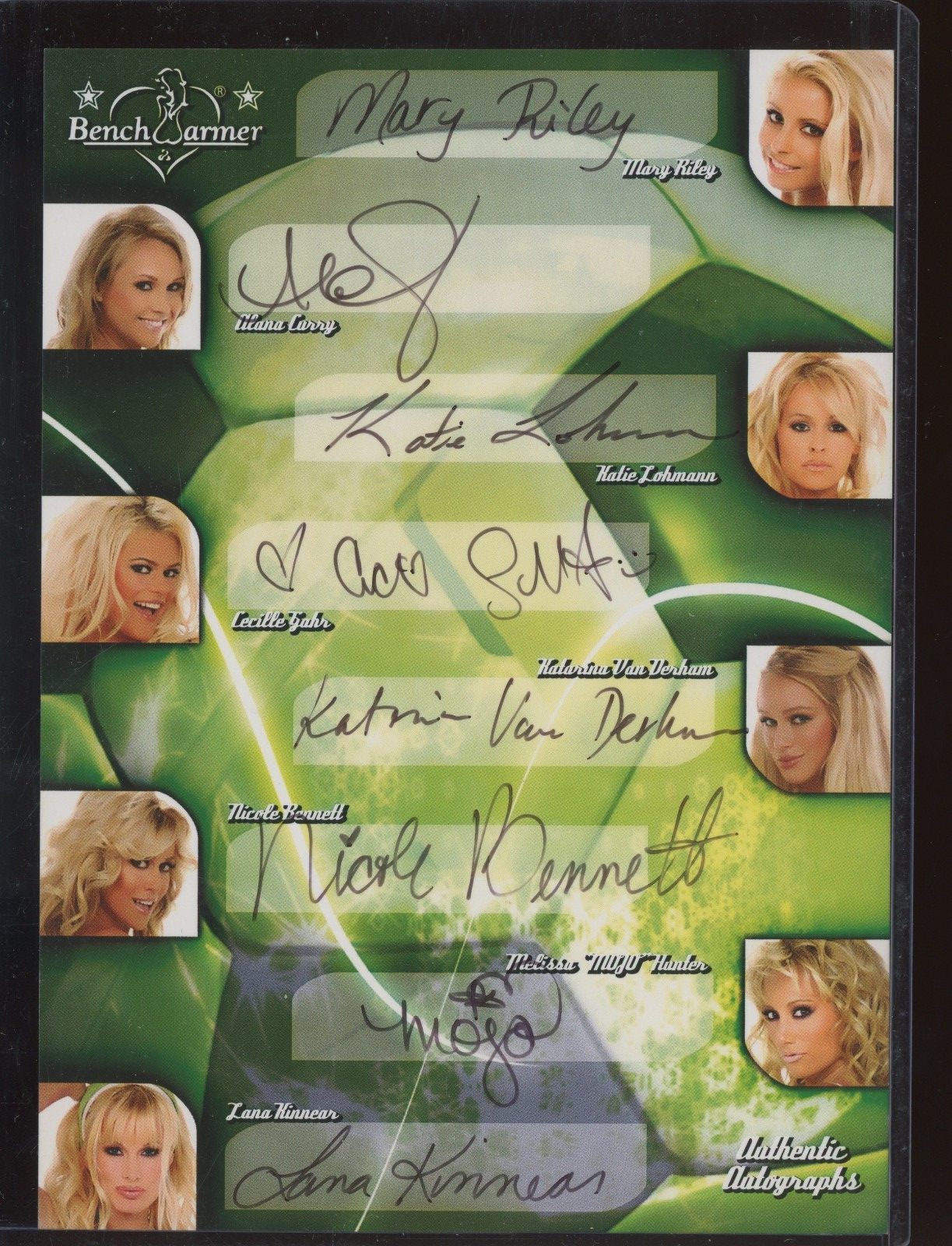 2005 Bench Warmer Mary Riley Alana Curry Cecille Gahr Katie Lohmann Auto