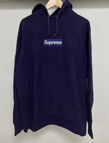 supreme box logo hoodie purple 2001 xl | eBay