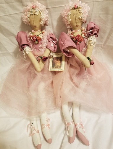 Set of 2 carmen manago pink ballerinas, 1 with Tags attatched embellished