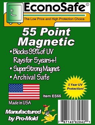 50x EconoSafe ES55  Magnetic Card Holder 55pt One Touch (2 Full Boxes)