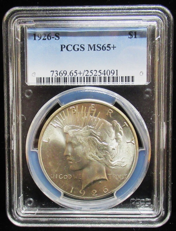 PCGS MS65+ 1926-S Silver Peace Dollar    