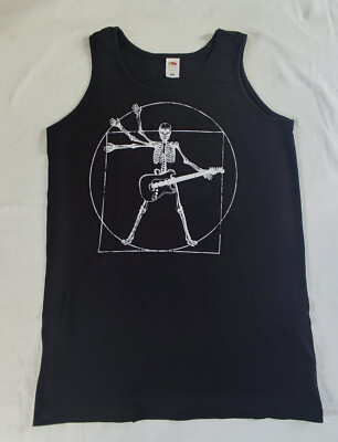 Let's Rock - Skeleton playing Rock Guitar - Fruit of the Loom -  EMP Tank Top M