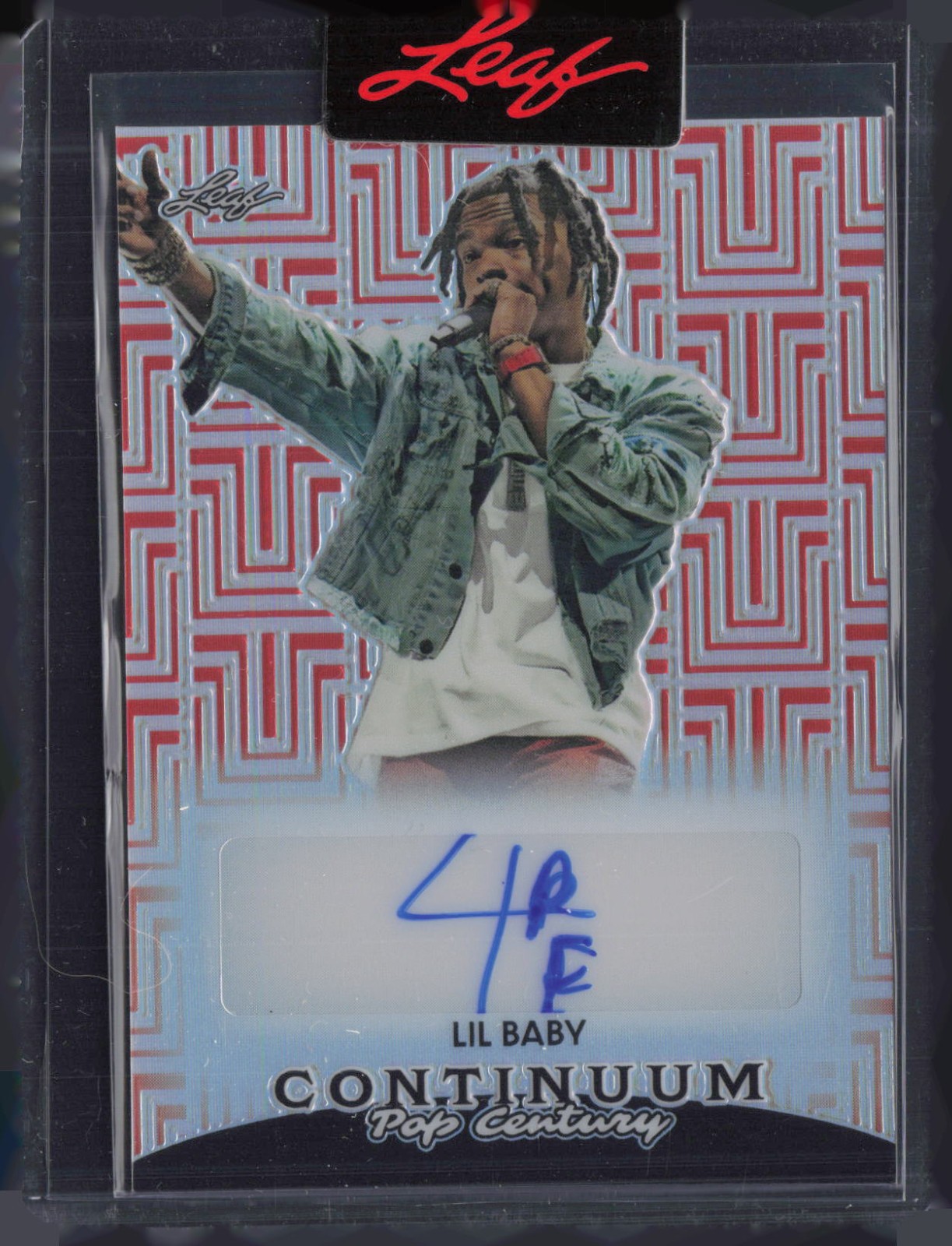 2023 Leaf Pop Century Continuum Red Lil Baby 10/49 Auto Autograph
