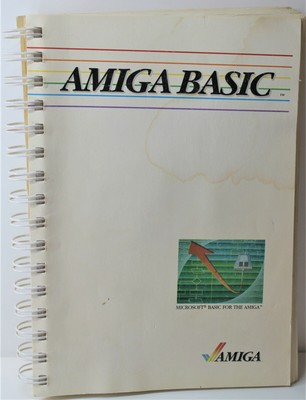 Vtg Commodore Amiga Basic Microsoft Manual Tutorial Taiwan USA 1985 Spiral S/c