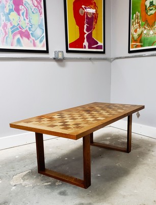Cado Danish Modern Mid Century Teak Checkerboard Table Furniture