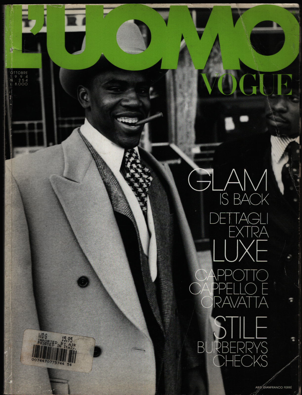 VOGUE ITALIA No.530 OTTOBRE(10月号) 1994 L'uomo Vogue Men's Fashion October 1994 Leonardo DiCaprio
