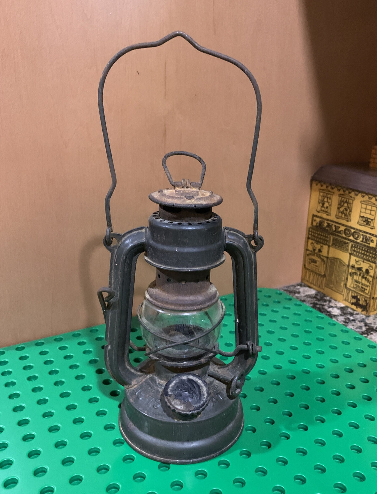 RARE etched globe Feuerhand 75 Atom WWII Lantern German Army RARE etched globe Feuerhand 75 Atom WWII Lantern German Army