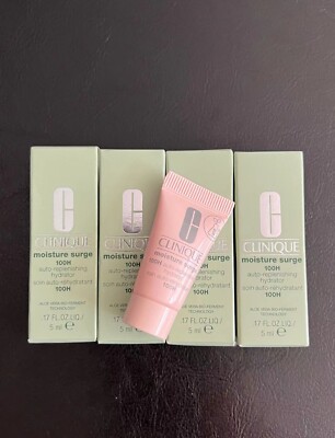 Lot of 4 X Clinique Moisture surge 100H Auto Replenishing Hydrator 5ml EA =20ml