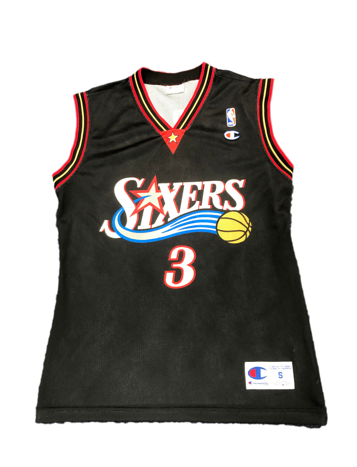 76ers スタジャン Lサイズ　NBA SIXERS RARE VTG Hersey Hawkins #33 Philadelphia 76ers Sixers NBA