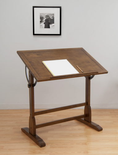 Studio Designs 36 X 24-Inch Vintage Drafting Table, Rustic Oak
