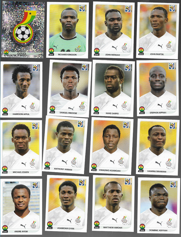 Panini Foot 2010 World Cup South Africa . Dramani Annan Kingson Asamoah . Ghana