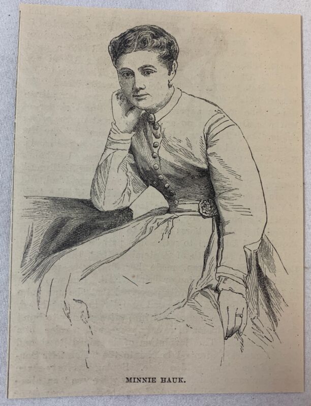 1886 magazine engraving ~ NY opera singer MINNIE HAUK