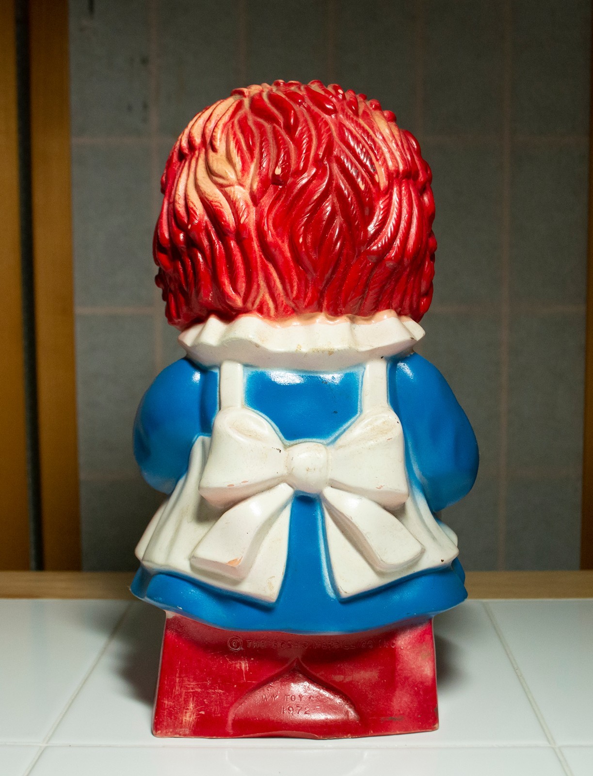 RAGGEDY ANN 1972 Bobbs Merrill Vinyl  Penny Bank