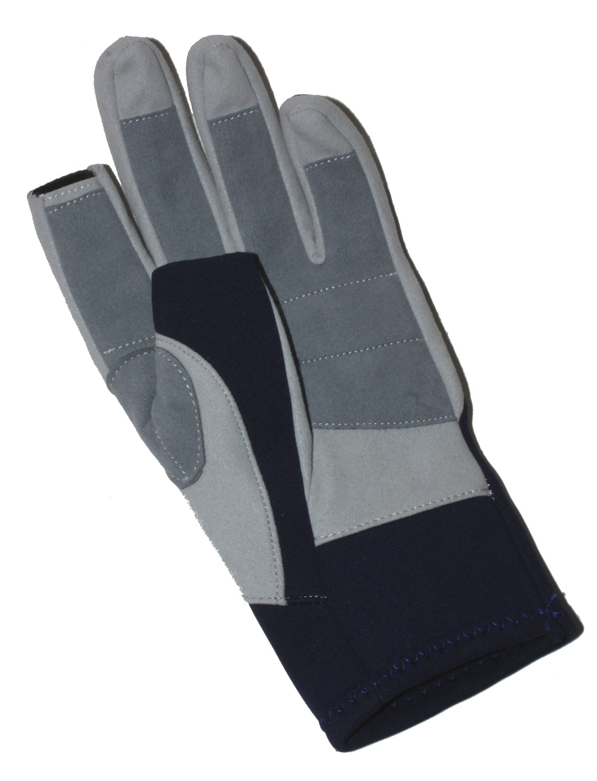 Sailing gloves, warm neoprene comfort back, 3finger style reinforced