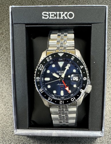 Pre-owned Seiko 5 Sports Skx Series Automatic Gmt Blue Dial Watch Ssk003 / Tag Japan