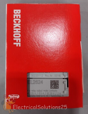 NEW Beckhoff EL2624 EtherCAT 4-Channel Relay Output module - Free Shipping