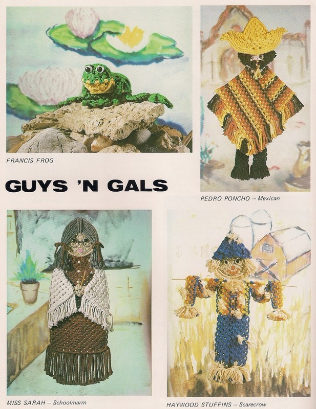 Macrame Frog & School Teacher Wall Hanging Guys 'N Gals