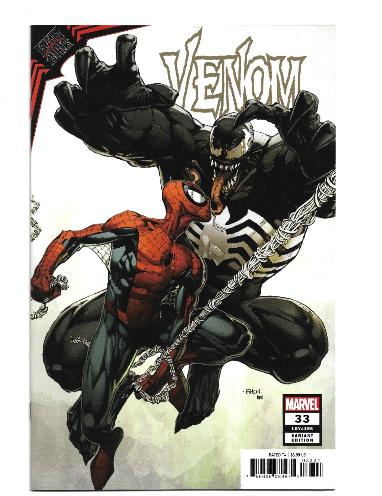 Venom #33 Spider-Man DAVID FINCH VENOM VS SPIDER-MAN VARIANT