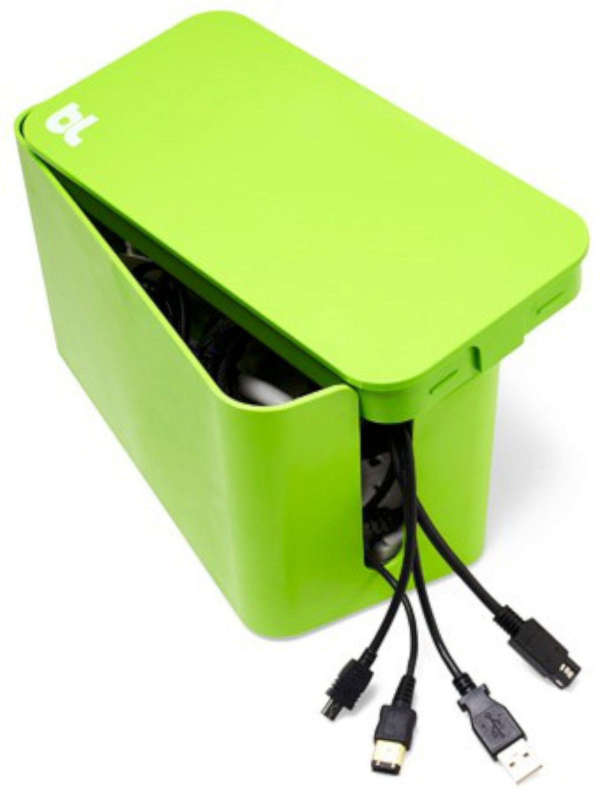 NEW SEALED Bluelounge CBMGRNUS GREEN CableBox Mini Cable Management