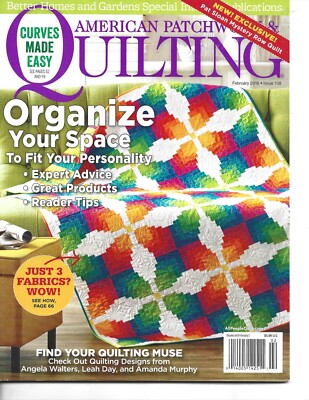 BHG American Patchwork & Quilting Magazine #138 Feb2016 Organize Your Space&More