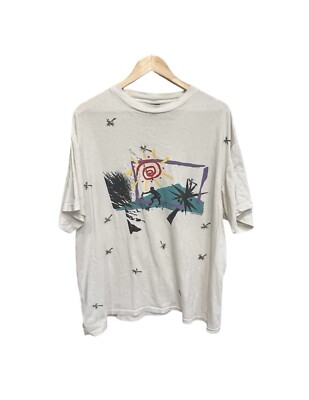 Vintage 80s OP Ocean Pacific Boxy XL Surf T-Shirt All Over Print AOP