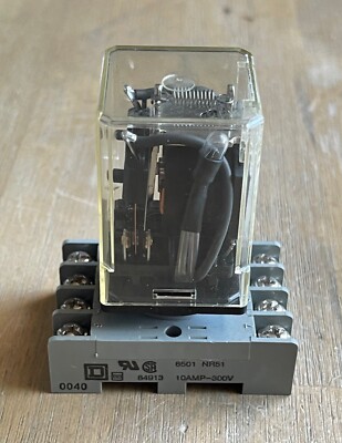 MAGNECRAFT W250ANCPX-26 RELAY 24VAC 8 PIN WITH SQUARE D 8501 NR51 SOCKET BASE