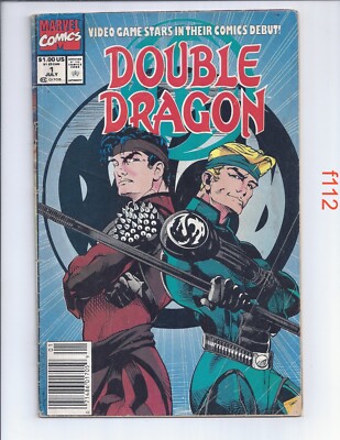 Double Dragon #1 newsstand 1991 Marvel f112