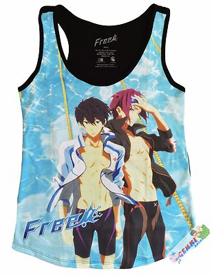 ** Легальная ** Бесплатная футболка с изображением аниме Iwatobi Swim Club SD Haruka & Rin #83200