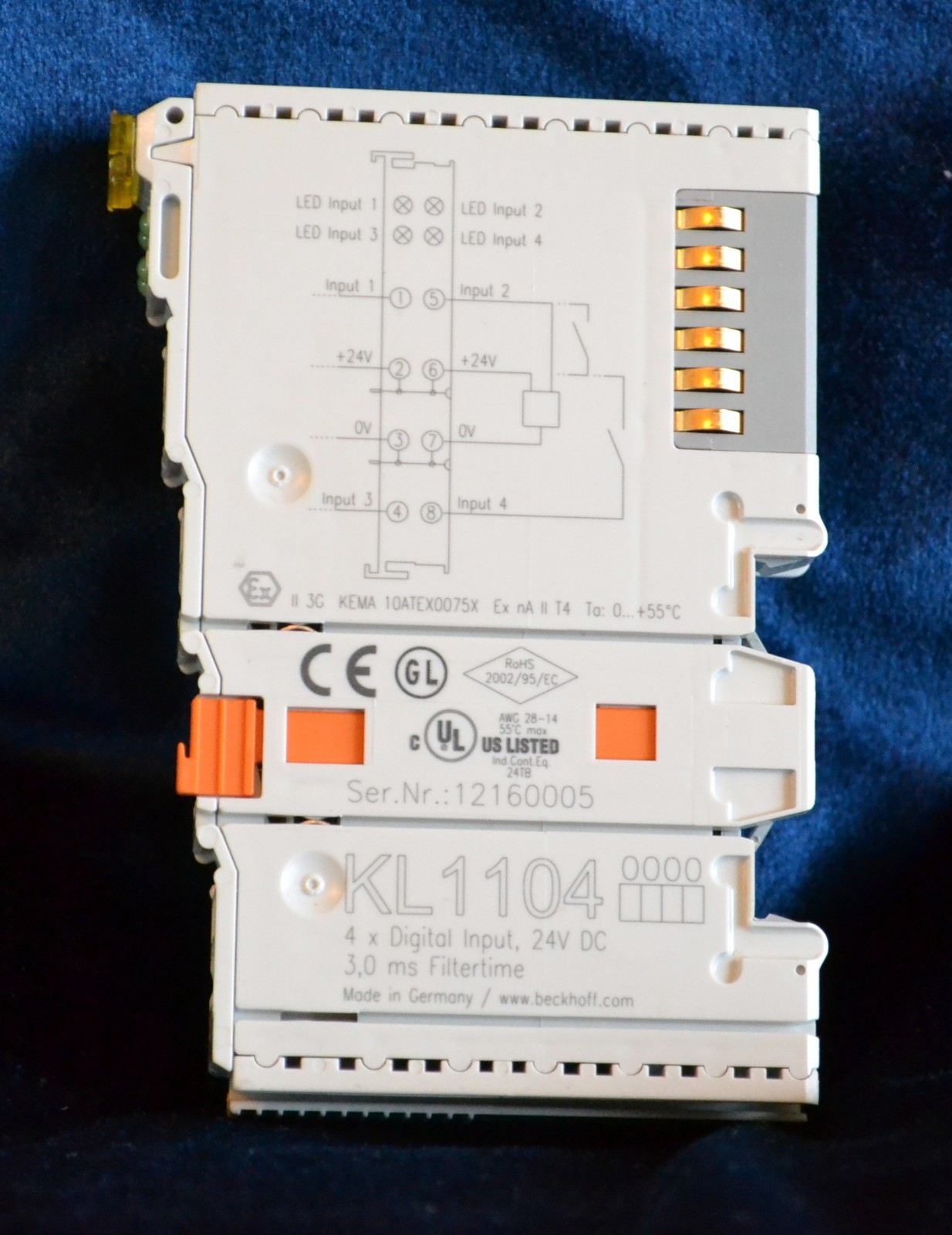 NEW Beckhoff KL1104 0000 4x Digital Input 24V DC 3.0 ms Filtertime  PLC !!!