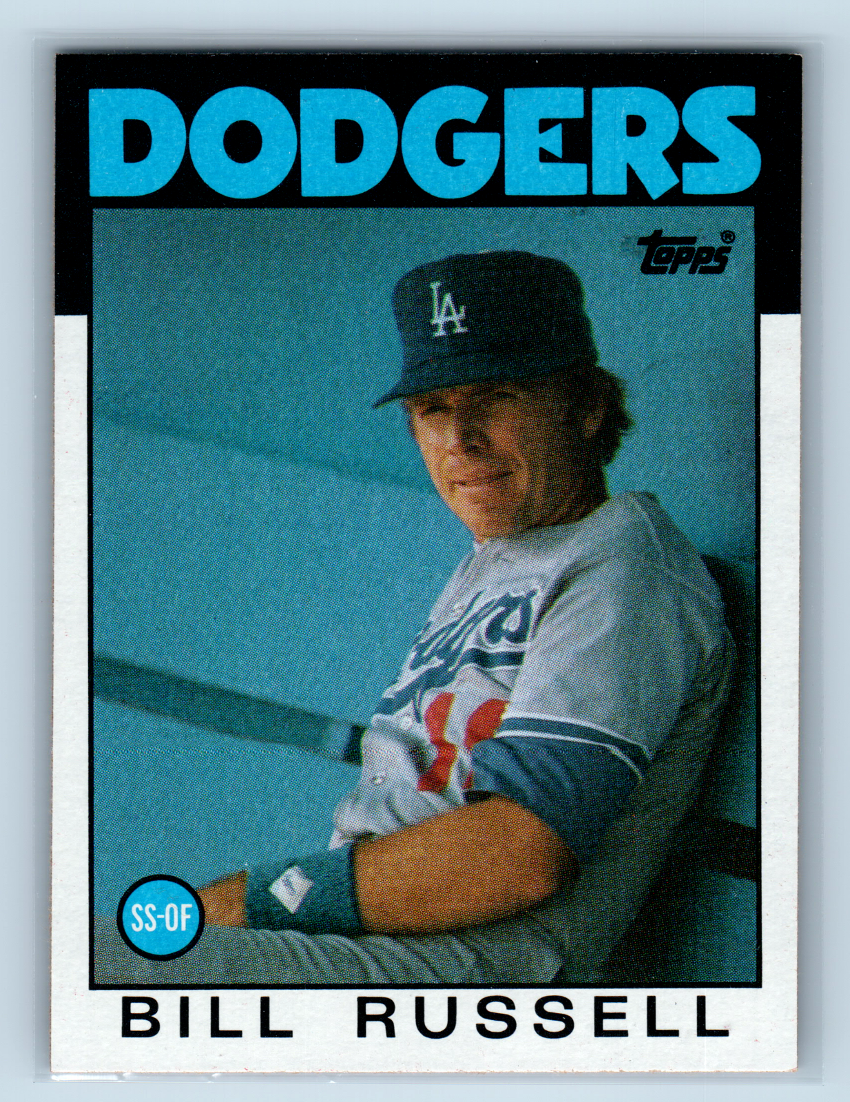 1986 Topps Baseball Card Bill Russell Los Angeles Dodgers