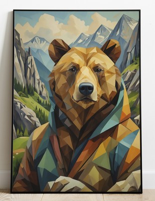 Vibrant Edition Animal Polygon Art - Unique Wall/Table Decor   Stylish Design