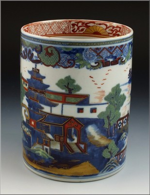Fine Large 18thC Antique Chinese Export Porcelain Mug w/ Figural Handle