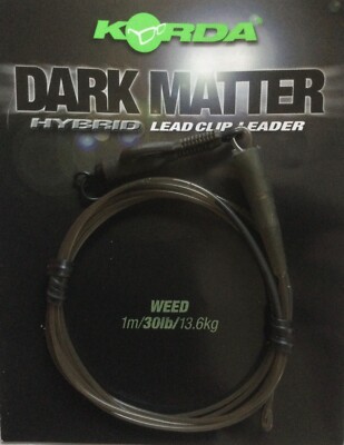 KORDA DARK MATTER HYBRID LEAD CLIP LEADER  1m - 30lb- 13.6kg