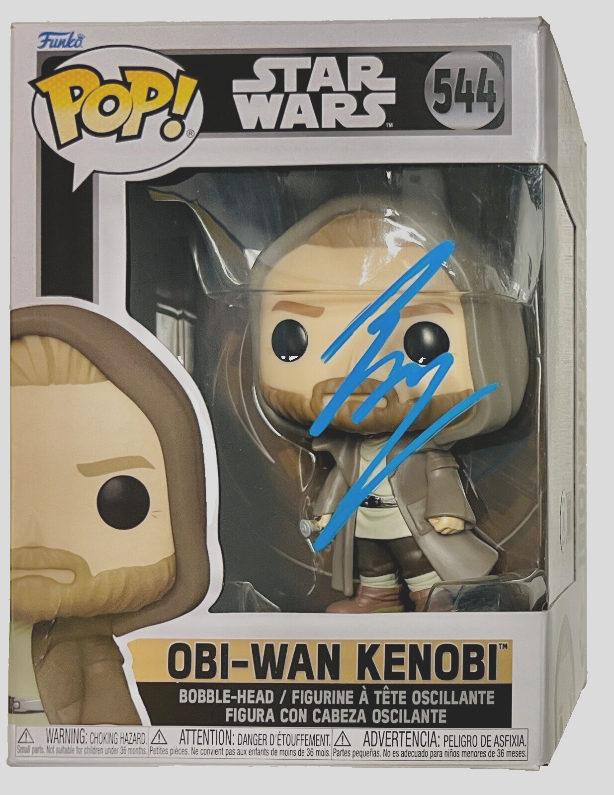 Ewan McGregor Signed Funko Pop Obi Wan Kenobi #544 Blue