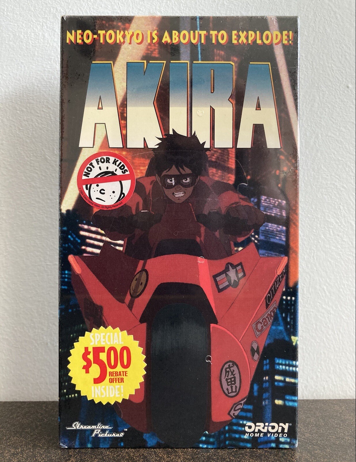 AKIRA VHS TAPE ANIME MOVIE ORION VIDEO COMICS STREAMLINE